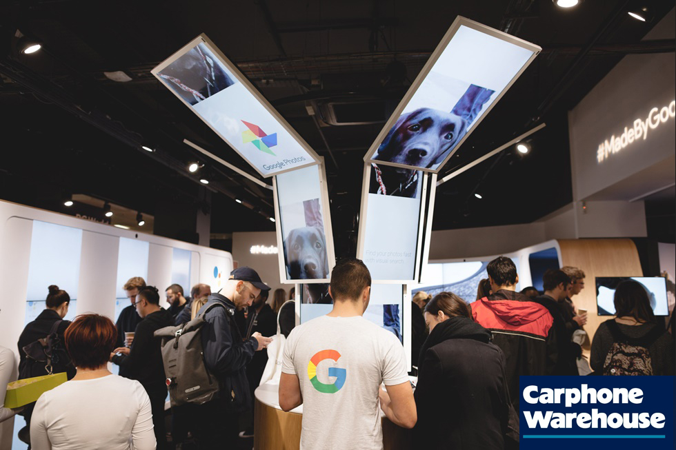 carphone warehouse's google pixel pop-up