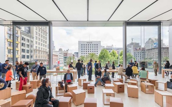 foster and partners designed flagship apple store debuts in san francisco