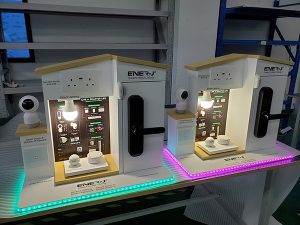 rechi retail counter-top pos display for smart home devices