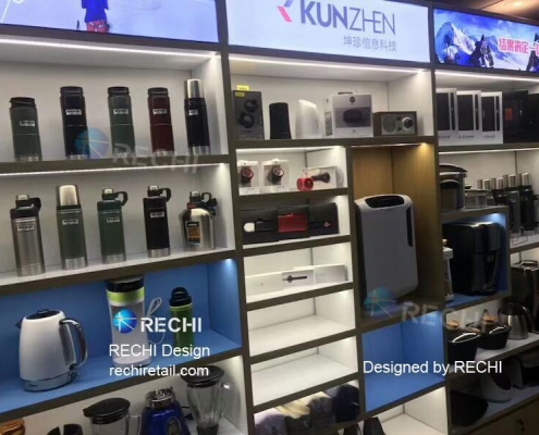 rechi lifestyle products display showcase for kunzhen