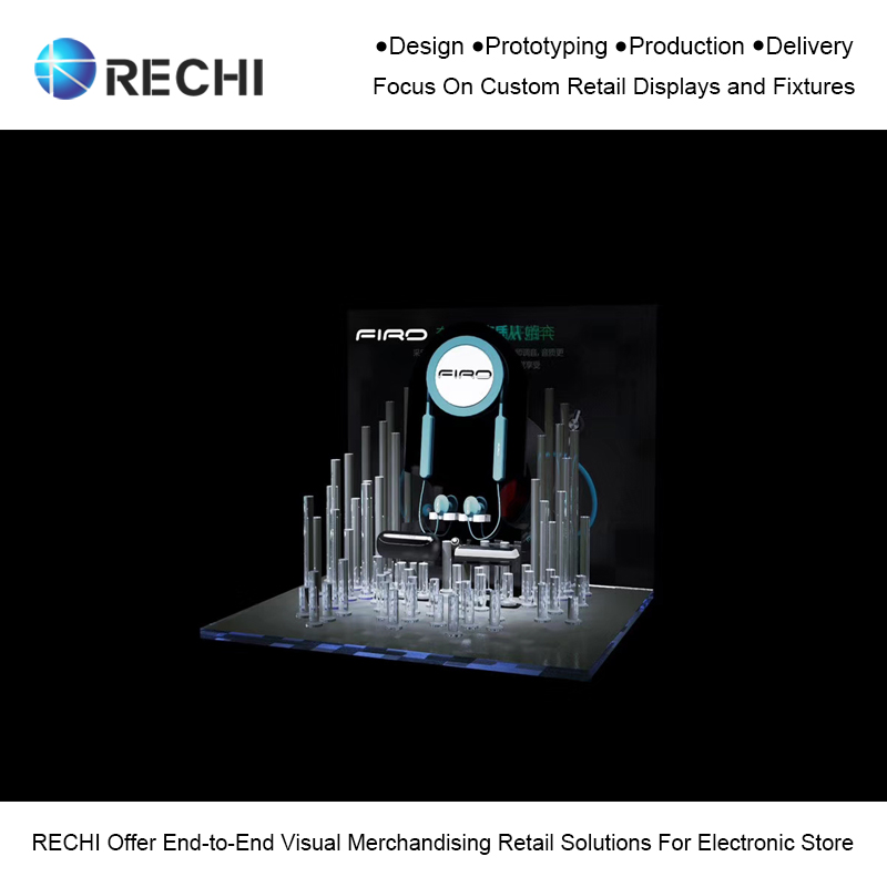rechi retail pop display stand for earphone
