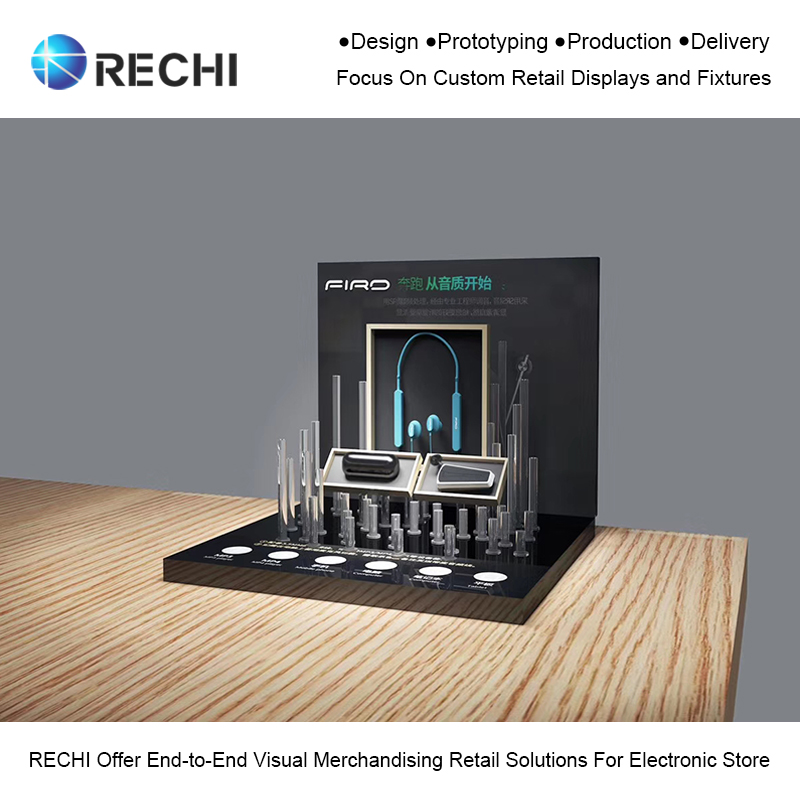 rechi retail pop display stand for earphone