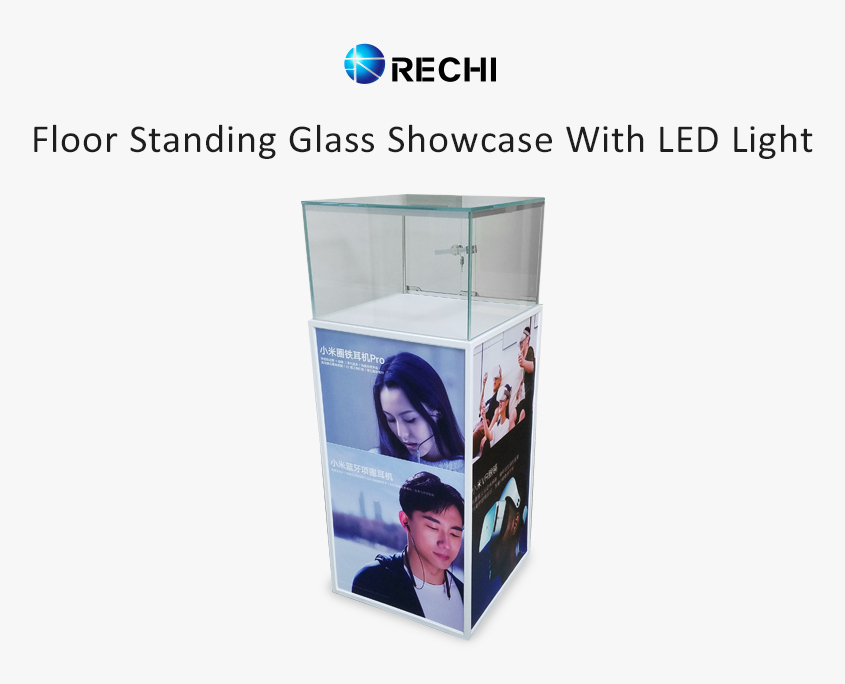 rechi retail glass display showcase for mobile phone shop