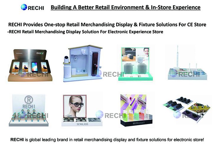 rechi retail merchandising pop display stand for electronics