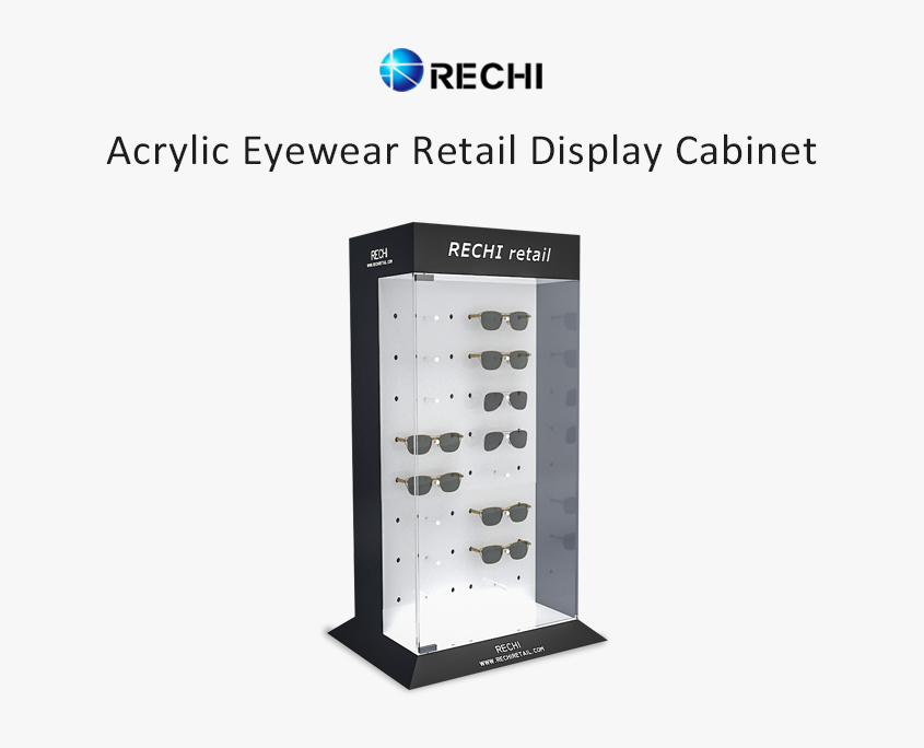 acrylic glasses retail display cabinet
