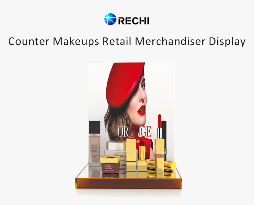 acrylic makeup retail pos display stand
