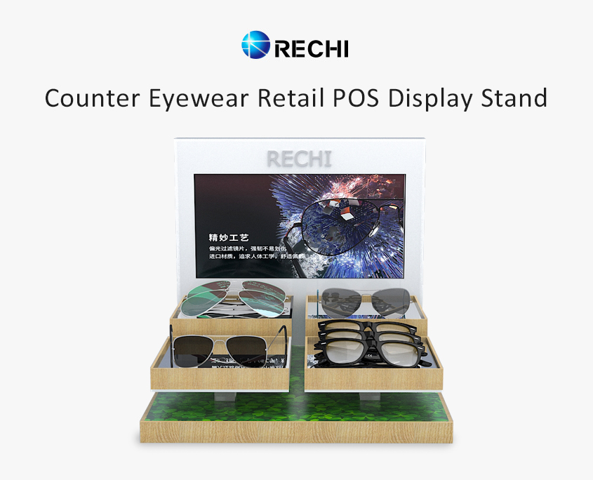RECHI Original Design & Manufacture Counter Acrylic Retail POS/POP Display Stand Rack For Eyewear