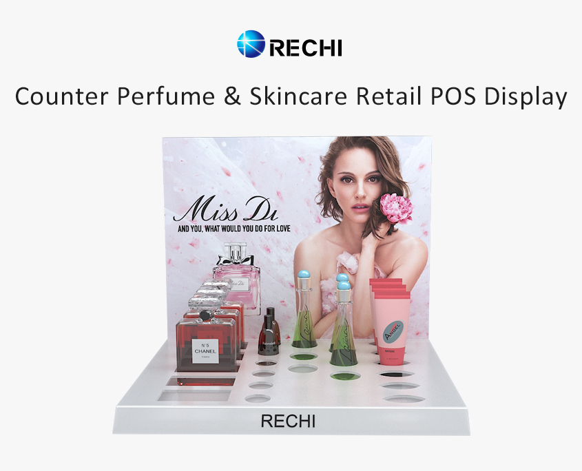 RECHI Original Design Beauty Shop Retail POS Display Stand Rack For Skincare & Fragrance